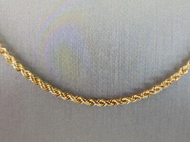 Lovely Vintage Estate 14K Yellow Gold Rope Chain Necklace 10.3g E4063 - £910.06 GBP