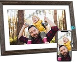 32Gb 13.3 Inch Wood-Effect Wifi Digital Picture Frame Hd Ips Touch Scree... - $203.99