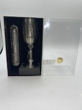 Jacob Rosenthal Judaica Collection Pewter Wedding Set Goblet &amp; Case - £39.16 GBP