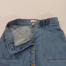 Caslon RN#58665 Women's Blue Cotton Blend Button-Front Denim Skirt Size 6 image 12