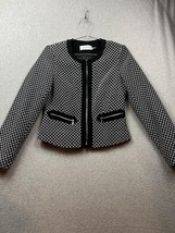 70s Calvin Klein Tweed Blazer Jacket Womens Petite 8P Zip Closure Office work - £36.53 GBP