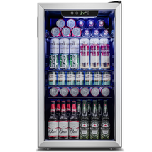 126 Can Beverage Refrigerator and Cooler with Glass Door for Home - £214.68 GBP