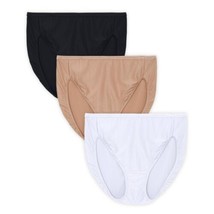 Radiant by Vanity Fair Women&#39;s  Comfort Stretch Hi-Cut Panties 3 Pk Size Small - £7.96 GBP