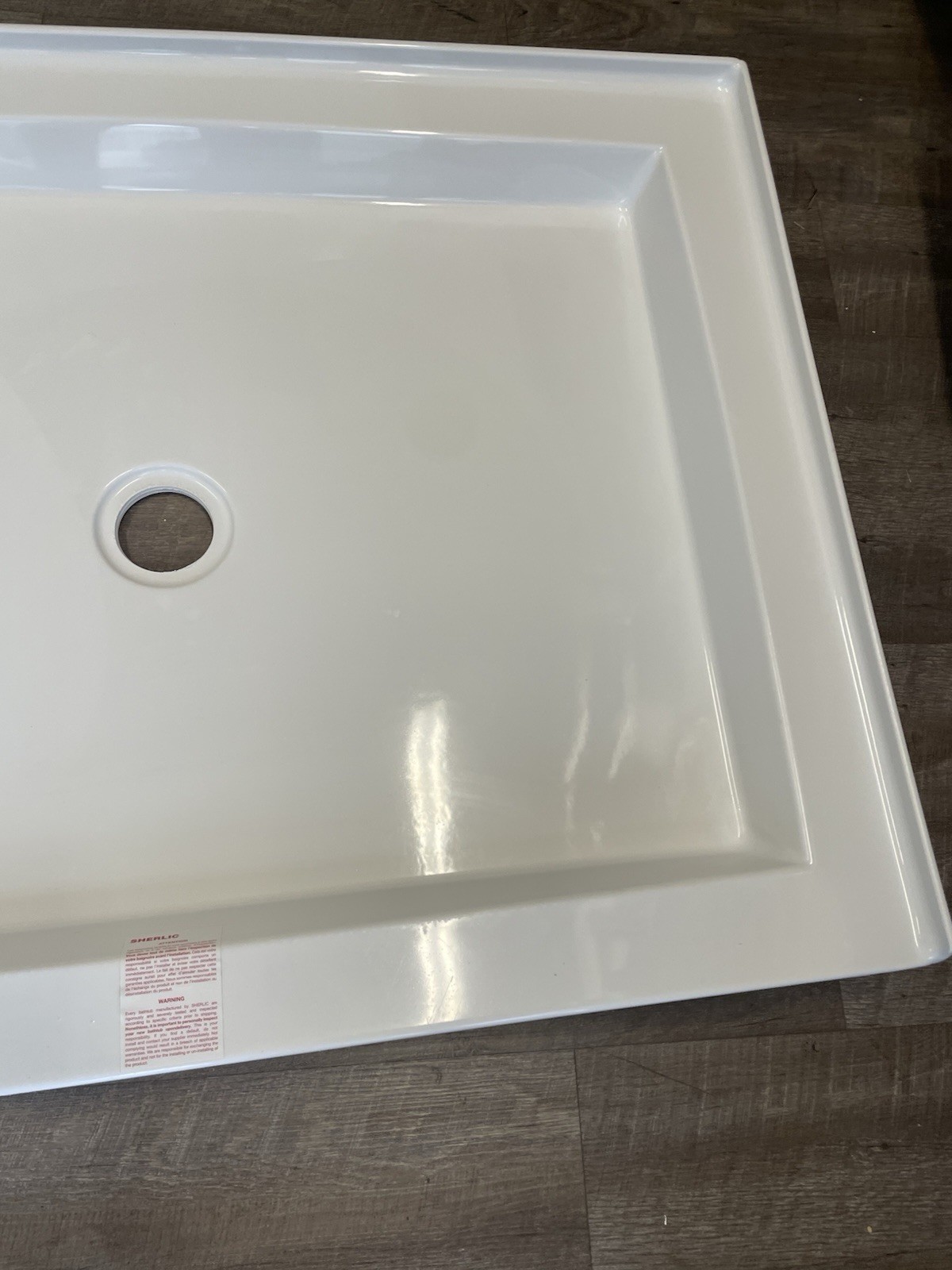 Sherlic  Shower Pan Base 48 x 36 x 3 5/8 Center Drain Molded Tile 3 Flange Item image 3