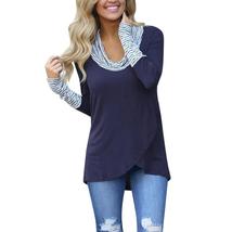 Winter Women t-shirt O-Neck Stripe Long Sleeve girl - $23.99