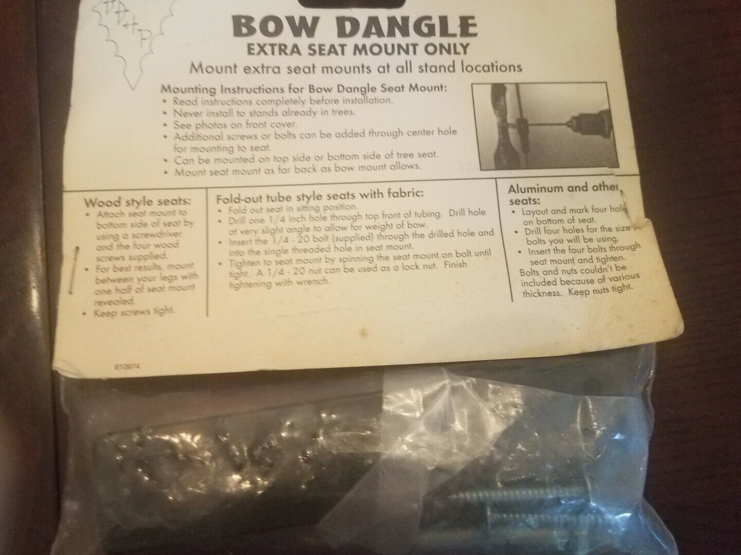 Bow Dangle Extra Seat Mount Only - $30.57