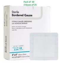 50 Ct. DermaRite Bordered Gauze White Gauze Island Dressing Sterile 4 x ... - $493.98 MXN