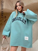 2022 Women&#39;s Oversize Printied Hoodies Long Sleeve Drawstring Chic Sweatshirts A - £101.57 GBP