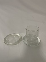 Unbranded 2 Pillar Glass Candle Holder Plates with 3 Bottom Feet and Cle... - $5.15