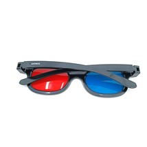 AKNES 3D spectacles Portable Red Blue 3D Glasses for Movies Games, (Black) - £10.29 GBP