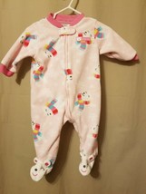 CARTER&#39;S - FOOTED One Piece Pink With Polar Bears ZIPS 3M    IR2/ - £3.95 GBP