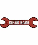 Biker Babe Novelty Metal Wrench Sign W-033 - $37.96 CAD