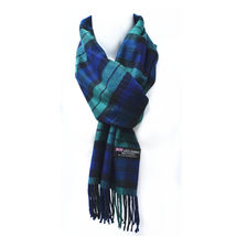 Plaid - Green Blue - 3Pcs Winter Unisex 100% Cashmere  Wool Scarf Scarves - £34.50 GBP