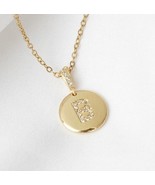 1Ct Round Lab Created Diamond Initial Letter "B" Pendant 14k Yellow Gold Plated - £107.15 GBP
