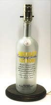 ABSOLUT CITRON Vodka Liquor Bottle TABLE LAMP Light Wood Base Bar Lounge... - £40.67 GBP