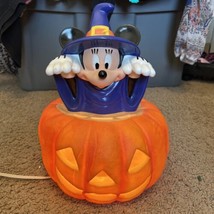 1996 Trendmasters Disney Mickey Mouse Witch Halloween Light Up Jack O Lantern - £11.98 GBP