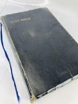 Leather Holy Bible 1957 Collins Clear Type Press Black KJV Great Britain Church - £10.56 GBP