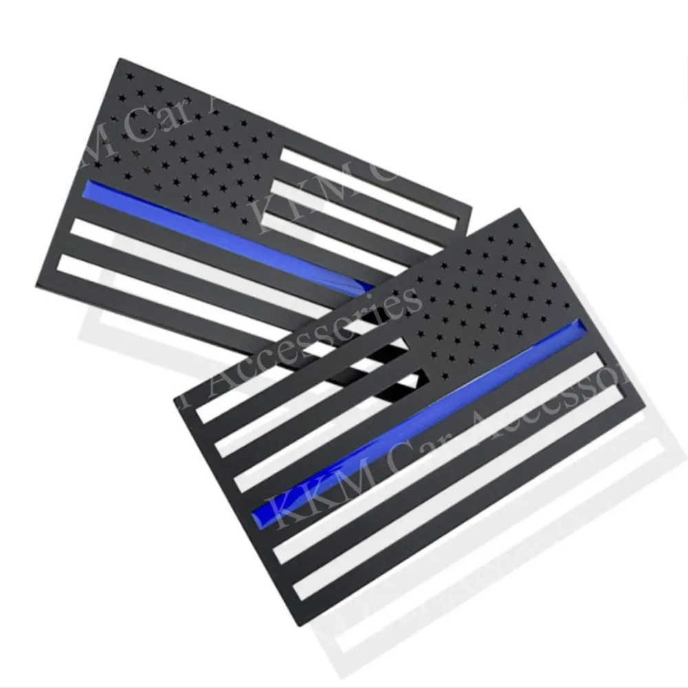 2x Black Blue  USA Flag Car  Side   Sticker Decals National Flag Emblem - £79.04 GBP