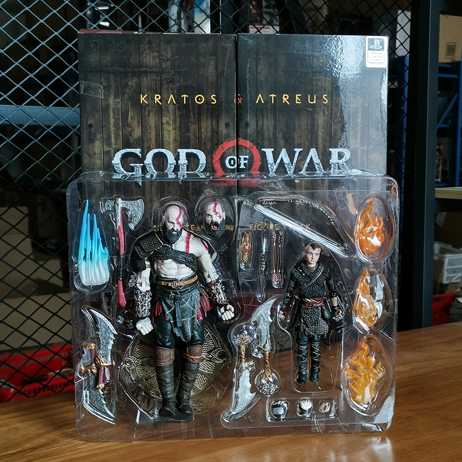 NECA God of War Kratos &amp; Atreus Ultimate Action Figure Toy Collection Model - £53.88 GBP+