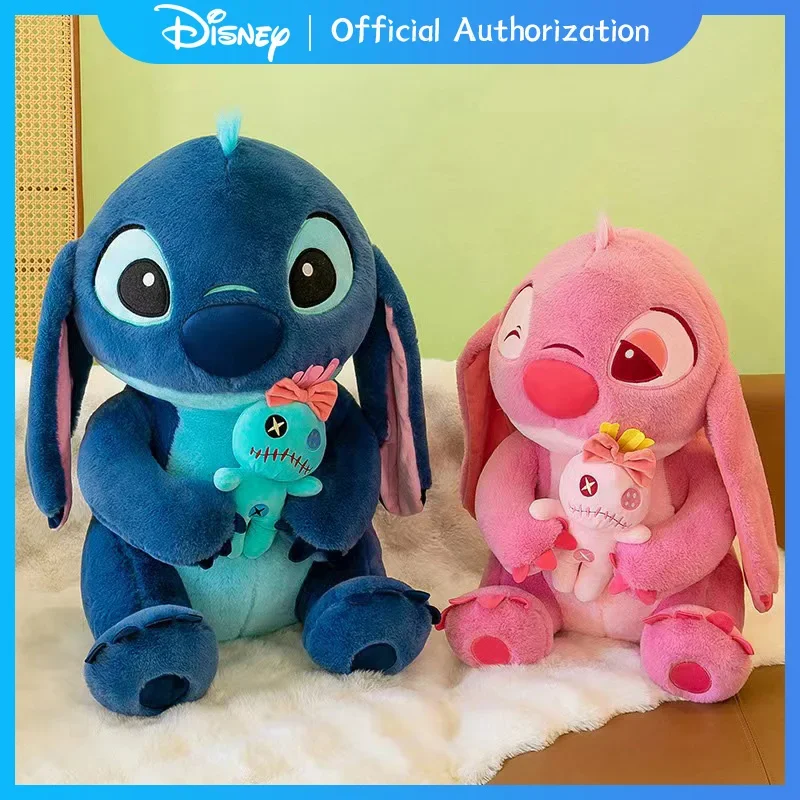 35CM-80CM New Disney Lilo &amp; Stitch Plush Toy Cute Embrace Scrump Cartoon Stuffed - £21.35 GBP