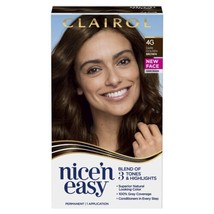 Clairol Nice'n Easy Permanent Hair Dye, 4G Dark Golden Brown Hair Color, Pack of - $10.89