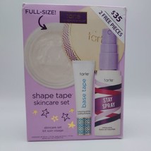 TARTE Shape Tape Skincare Set, 3pcs, Moisturizer, Primer, Setting Spray, NIB - £22.85 GBP