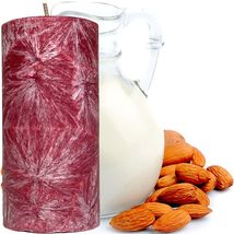 Almond Milk Scented Palm Wax Pillar Candle - £19.64 GBP+