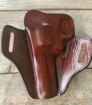 Fits Smith&Wesson Mod. 686 4”BBL 2-Slot Leather Belt Holster With Open Top. image 3