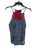Lucky Brand Boho Tank Top Hollow Cut Crochet Cotton Strappy Button Women Small - £15.56 GBP