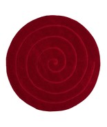 Hand-Tufted Round Area Rug 6x6 Red Wool Modern Carpet for Bedroom Living... - $291.48 CAD+