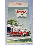 Vintage Sinclair Oil Co Kansas Nebraska Road Map Ca 1957 - $9.53 CAD