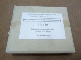 HRT BB-640 Red Sensitive Holographic Plates 4 x 5" - $70.76
