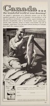 1960 Print Ad Canadian Government Travel Bureau Fishing Ottawa,Canada - £9.23 GBP