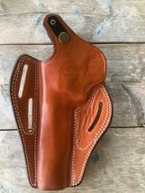 Fits Smith&Wesson Mod. 686 6”BBL 3-Slot Leather Belt Holster With Thumb Break image 3