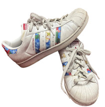 ADIDAS Superstar Flower Stripe Sneaker sz 9 Women&#39;s White Athletic Shoe - £16.33 GBP