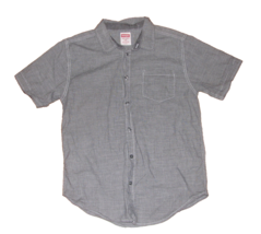 Wrangler Gray Button Short Sleeve Dress Shirt Boys Size 18 - £6.23 GBP