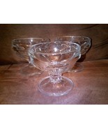 IceCream/Sherbet/Pudding Clear Vintage Glass Dishes(3) - $261.74 MXN