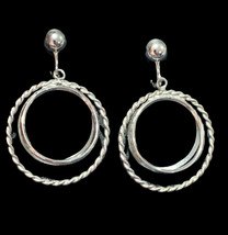 Avon three silver tone hoops earrings - £11.96 GBP