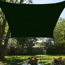 Yard Sun Sail Shade Awning Forest Green Waterproof Polyester 16.5 Foot S... - £57.62 GBP