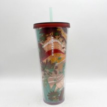 Starbucks Desert Flower Cactus Succulent Floral Cold Cup Tumbler 24 oz W... - £23.62 GBP