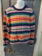 CREWCUTS Striped Multi-Color Long Sleeve Sweater Size 12 Girl&#39;s EUC - £16.37 GBP