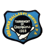 Vintage Bowling Patch Dallas Ft. Worth BPA 1963 Tournament of Champions ... - $16.71