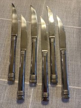Wallace ZENITH Glossy Stainless Flatware Steak Knife Set Of 6 - £17.79 GBP