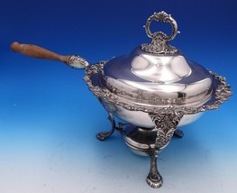 Grande Baroque by Wallace Silverplate Chafing Dish w/ wood handle (#7830) - £172.34 GBP