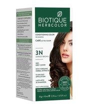 Biotique Bio Herbcolor 3N Plus Sombres Marron, 50g+110ml (Paquet De 1) E597 - £16.60 GBP