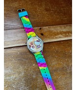 Sanrio Hello Kitty w Clear Rhinestones Rimming Face Wristwatch Watch w R... - $14.89