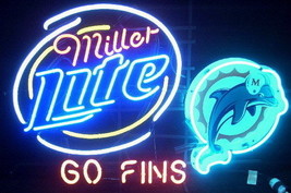 New Miller Lite Miami Dolphins Neon Light Sign 24"x20" - $249.99