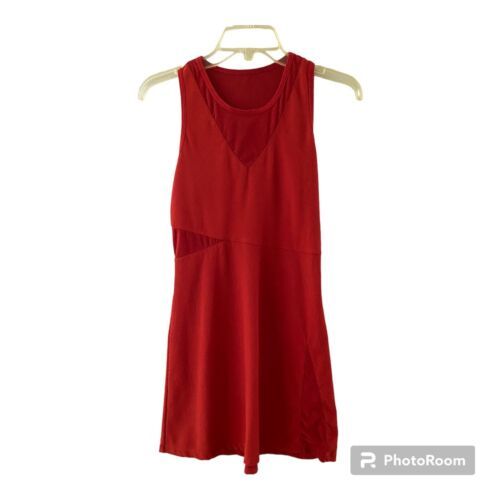 Primary image for BALEAF Dress Size XS Rust Orange Sleeveless Fit & Flare Mesh Inserts Stretchy