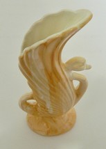 Swan Hand Thrown Pottery Vase Red River Mud Fired 8 Inches Beige Colored - £14.56 GBP