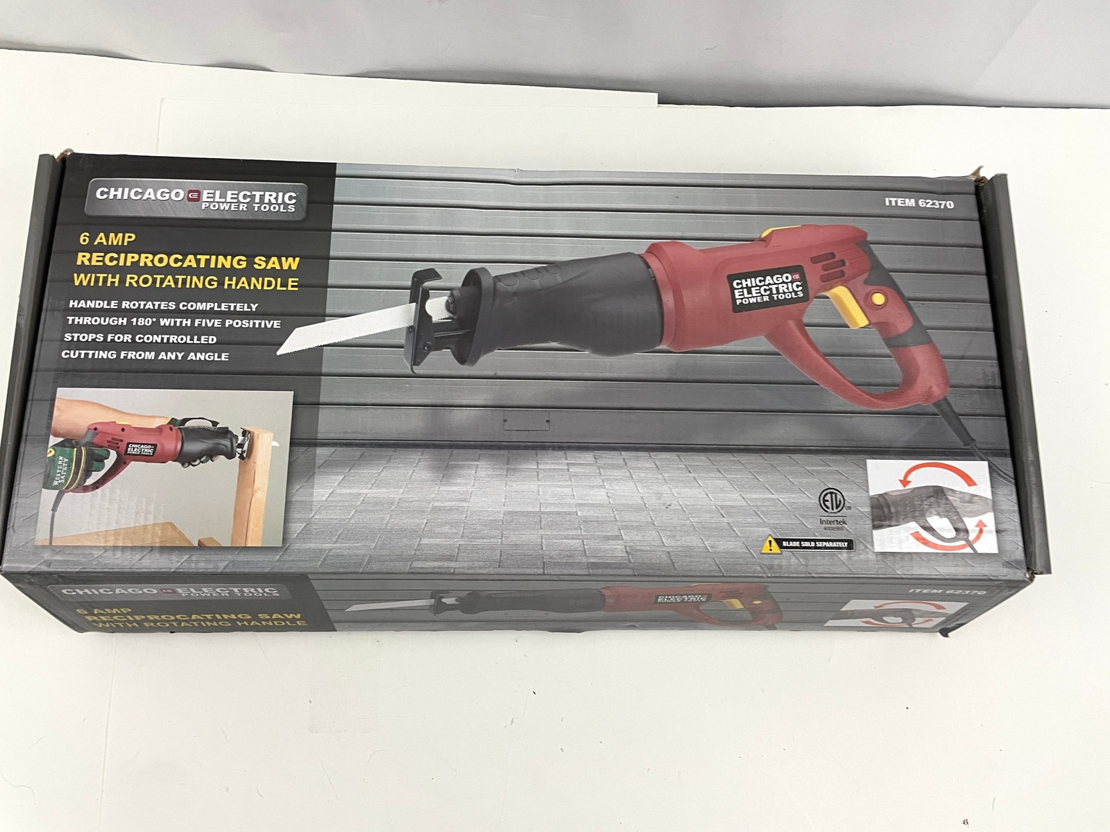 Chicago Electric 6 Amp Reciprocating Saw with Rotating Handle 62370 OPEN BOX - $32.39